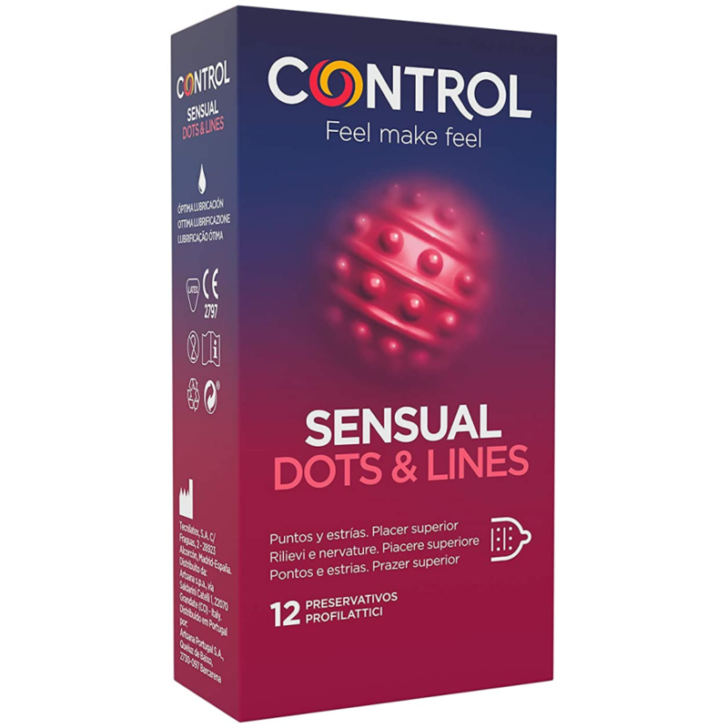 Control - Points & Lignes Sensuelles Points Et Vergetures 12 Unités